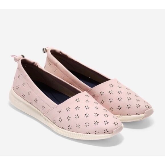 Cole‎ Haan Studiogrand Perforated Slip-on Pink Shoes Sneakers Womens Size 11 - Picture 1 of 9